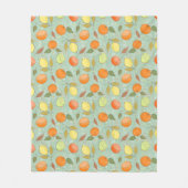 Fruchtmuster mit Zitronen, Orangen Fleecedecke (Vorderseite)