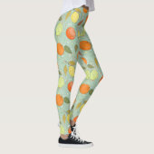 Fruchtmuster mit Zitronen, Orangen Leggings (Rechts)