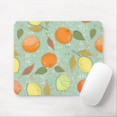 Fruchtmuster mit Zitronen, Orangen Mousepad (Mit Mouse)