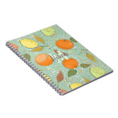Fruchtmuster mit Zitronen, Orangen Notizblock (Rechte Seite)