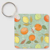 Fruchtmuster mit Zitronen, Orangen Schlüsselanhänger (Vorderseite)