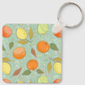 Fruchtmuster mit Zitronen, Orangen Schlüsselanhänger (Rückseite)