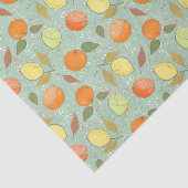 Fruchtmuster mit Zitronen, Orangen Seidenpapier (Ausschnitt)