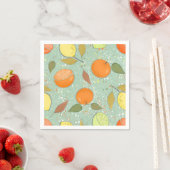 Fruchtmuster mit Zitronen, Orangen Serviette (Beispiel)