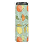 Fruchtmuster mit Zitronen, Orangen Thermosbecher (Rückseite)