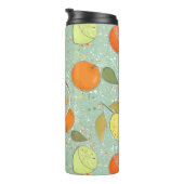 Fruchtmuster mit Zitronen, Orangen Thermosbecher (Nach rechts gedreht)