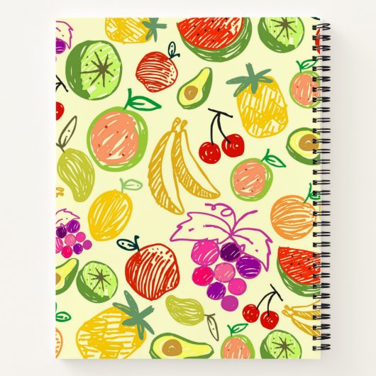 Fruchtmuster Notizblock (Rückseite)