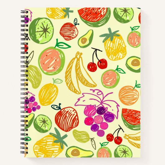Fruchtmuster Notizblock (Vorderseite)
