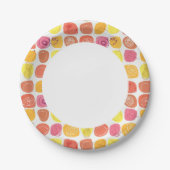 Fruchtmuster Pappteller (Vorderseite)