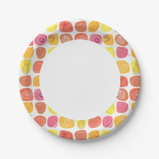 Fruchtmuster Pappteller (Vorderseite)