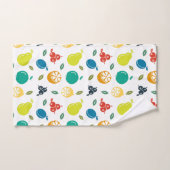 Fruchtmuster, Pflaume, Orange, Zitrone, Birne, Apf Badhandtuch Set (Handtuch)
