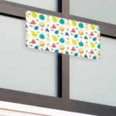 Fruchtmuster, Pflaume, Orange, Zitrone, Birne, Apf Banner (Äußeres Gebäude)