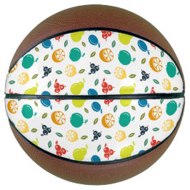 Fruchtmuster, Pflaume, Orange, Zitrone, Birne, Apf Basketball