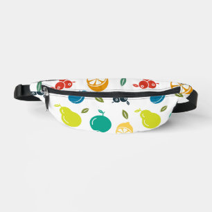 Fruchtmuster, Pflaume, Orange, Zitrone, Birne, Apf Bauchtasche