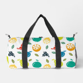 Fruchtmuster, Pflaume, Orange, Zitrone, Birne, Apf Duffle Bag (Vorderseite)