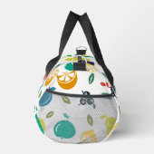 Fruchtmuster, Pflaume, Orange, Zitrone, Birne, Apf Duffle Bag (Rechts)