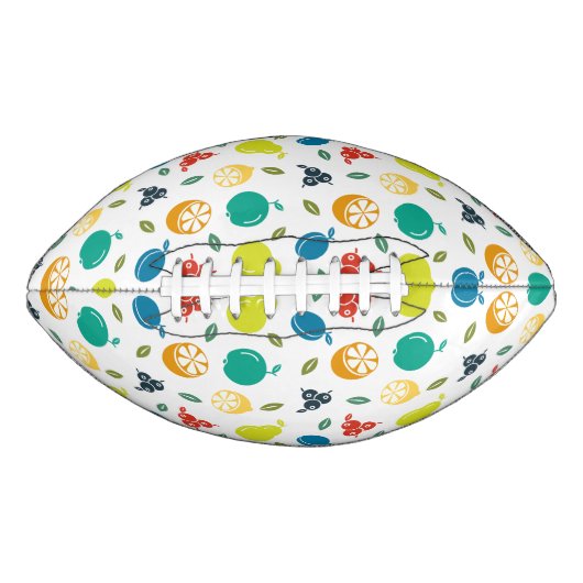 Fruchtmuster, Pflaume, Orange, Zitrone, Birne, Apf Football (Vorderseite)