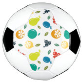 Fruchtmuster, Pflaume, Orange, Zitrone, Birne, Apf Fußball (Gedreht)