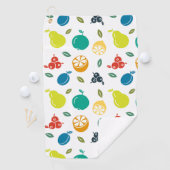 Fruchtmuster, Pflaume, Orange, Zitrone, Birne, Apf Golfhandtuch (Insitu)