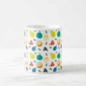 Fruchtmuster, Pflaume, Orange, Zitrone, Birne, Apf Kaffeetasse (Mittel)