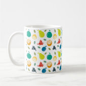 Fruchtmuster, Pflaume, Orange, Zitrone, Birne, Apf Kaffeetasse (Links)