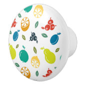 Fruchtmuster, Pflaume, Orange, Zitrone, Birne, Apf Keramikknauf (Rechts)