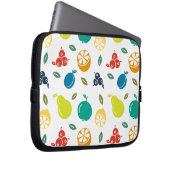 Fruchtmuster, Pflaume, Orange, Zitrone, Birne, Apf Laptopschutzhülle (Vorne Rechts)