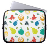 Fruchtmuster, Pflaume, Orange, Zitrone, Birne, Apf Laptopschutzhülle (Vorderseite)