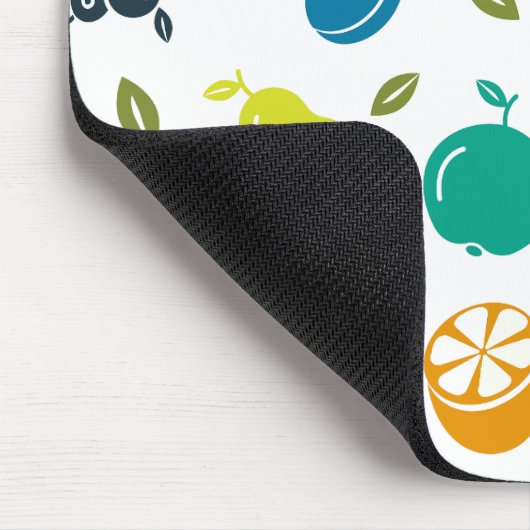 Fruchtmuster, Pflaume, Orange, Zitrone, Birne, Apf Mousepad (Ecke)