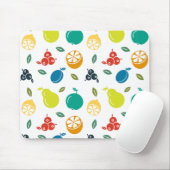 Fruchtmuster, Pflaume, Orange, Zitrone, Birne, Apf Mousepad (Mit Mouse)