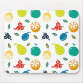 Fruchtmuster, Pflaume, Orange, Zitrone, Birne, Apf Mousepad (Vorne)