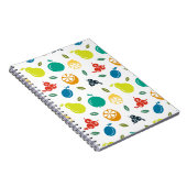 Fruchtmuster, Pflaume, Orange, Zitrone, Birne, Apf Notizblock (Rechte Seite)