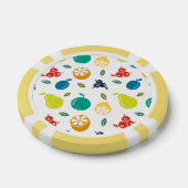 Fruchtmuster, Pflaume, Orange, Zitrone, Birne, Apf Pokerchips (Einzeln)