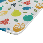Fruchtmuster, Pflaume, Orange, Zitrone, Birne, Apf Schneidebrett (Ecke)