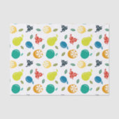 Fruchtmuster, Pflaume, Orange, Zitrone, Birne, Apf Seidenpapier (Vorderseite)