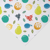 Fruchtmuster, Pflaume, Orange, Zitrone, Birne, Apf Seidenpapier (Ausschnitt)