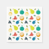 Fruchtmuster, Pflaume, Orange, Zitrone, Birne, Apf Serviette (Vorderseite)