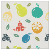 Fruchtmuster, Pflaume, Orange, Zitrone, Birne, Apf Stoff (Nahaufnahme)