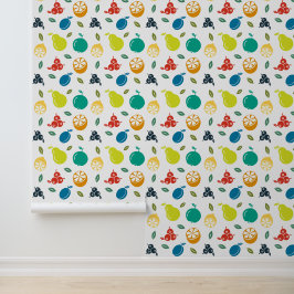 Fruchtmuster, Pflaume, Orange, Zitrone, Birne, Apf Tapete