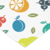 Fruchtmuster, Pflaume, Orange, Zitrone, Birne, Apf Tischdecke (Schrägansicht)