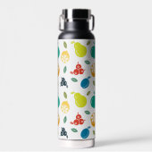 Fruchtmuster, Pflaume, Orange, Zitrone, Birne, Apf Trinkflasche (Vorne)