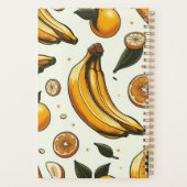 Fruchtmuster Planer Gelbe Banane Orange Blätter (Rückseite)
