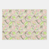 Fruchtmuster  |  Rosa Minze Geschenkpapier Set (Vorderseite 2)