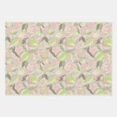Fruchtmuster  |  Rosa Minze Geschenkpapier Set (Vorderseite)