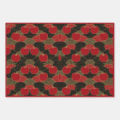 Fruchtmuster | Rote Äpfel Geschenkpapier Set (Vorderseite 2)