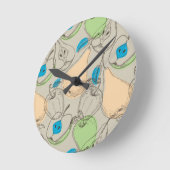 Fruchtmuster Runde Wanduhr (Winkel)