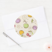 Fruchtmuster Runder Aufkleber (Umschlag)