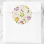 Fruchtmuster Runder Aufkleber (Tasche)