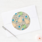 Fruchtmuster Runder Aufkleber (Umschlag)