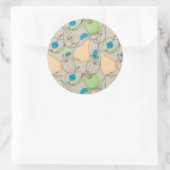 Fruchtmuster Runder Aufkleber (Tasche)